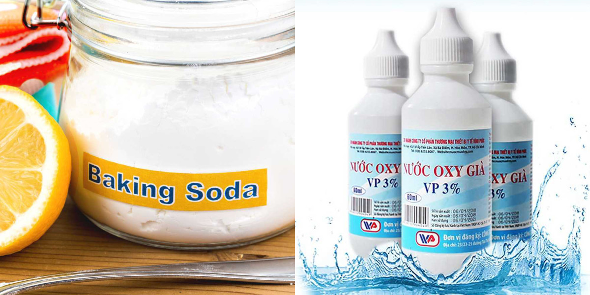 Baking soda và Oxy già tẩy vết máu hiệu quả