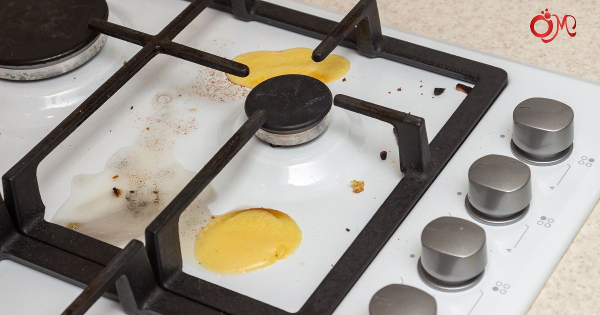 Dầu mỡ bám chặt do phản ứng oxy hóa và polymer hóa